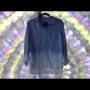 XL reverse dip dyed American Eagle button up top
